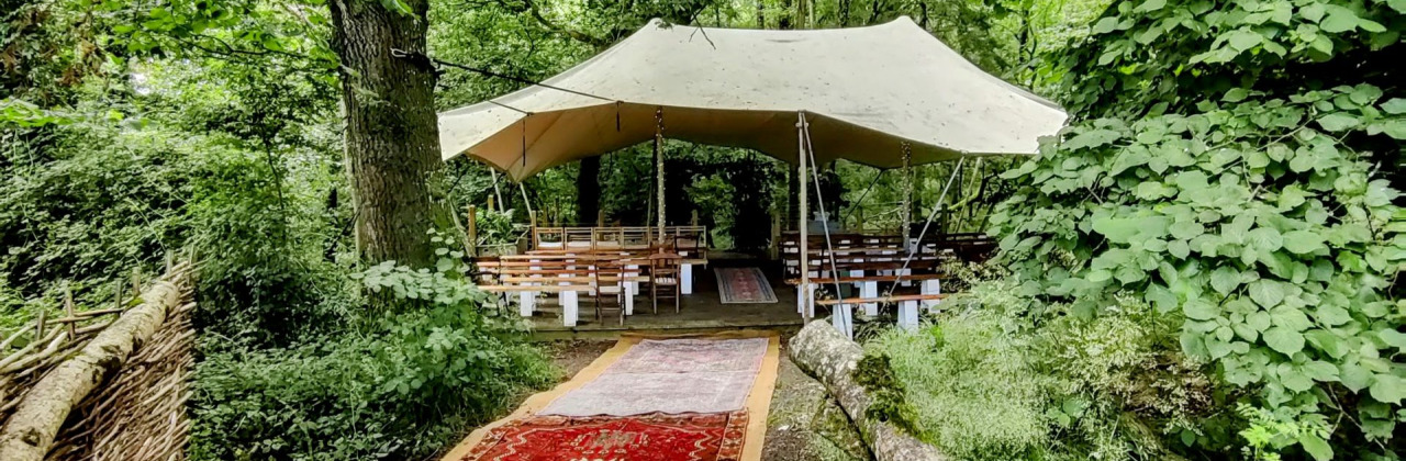 A ceremonial space in a woodland