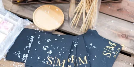 Wedding themed napkins